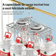 Varal Quadrado com Prendedores de Aço Inoxidável